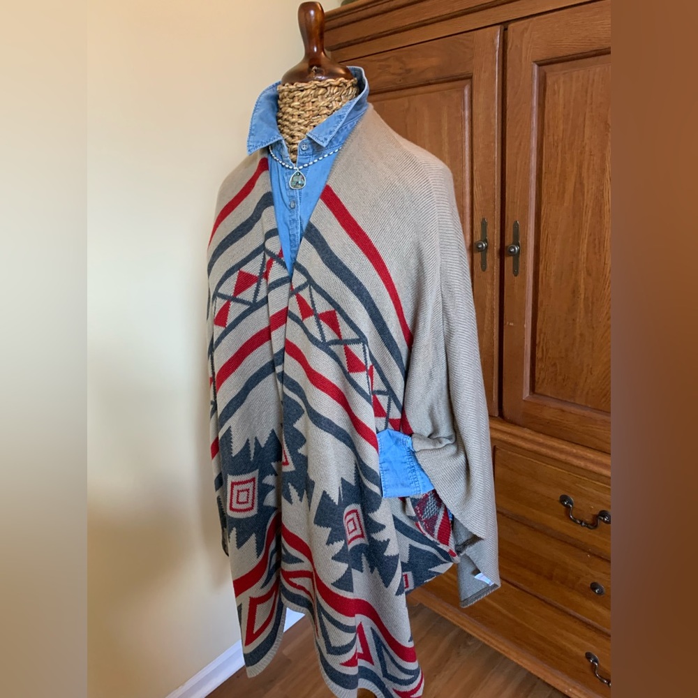 Fashion Union blanket wrap shawl Aztec
